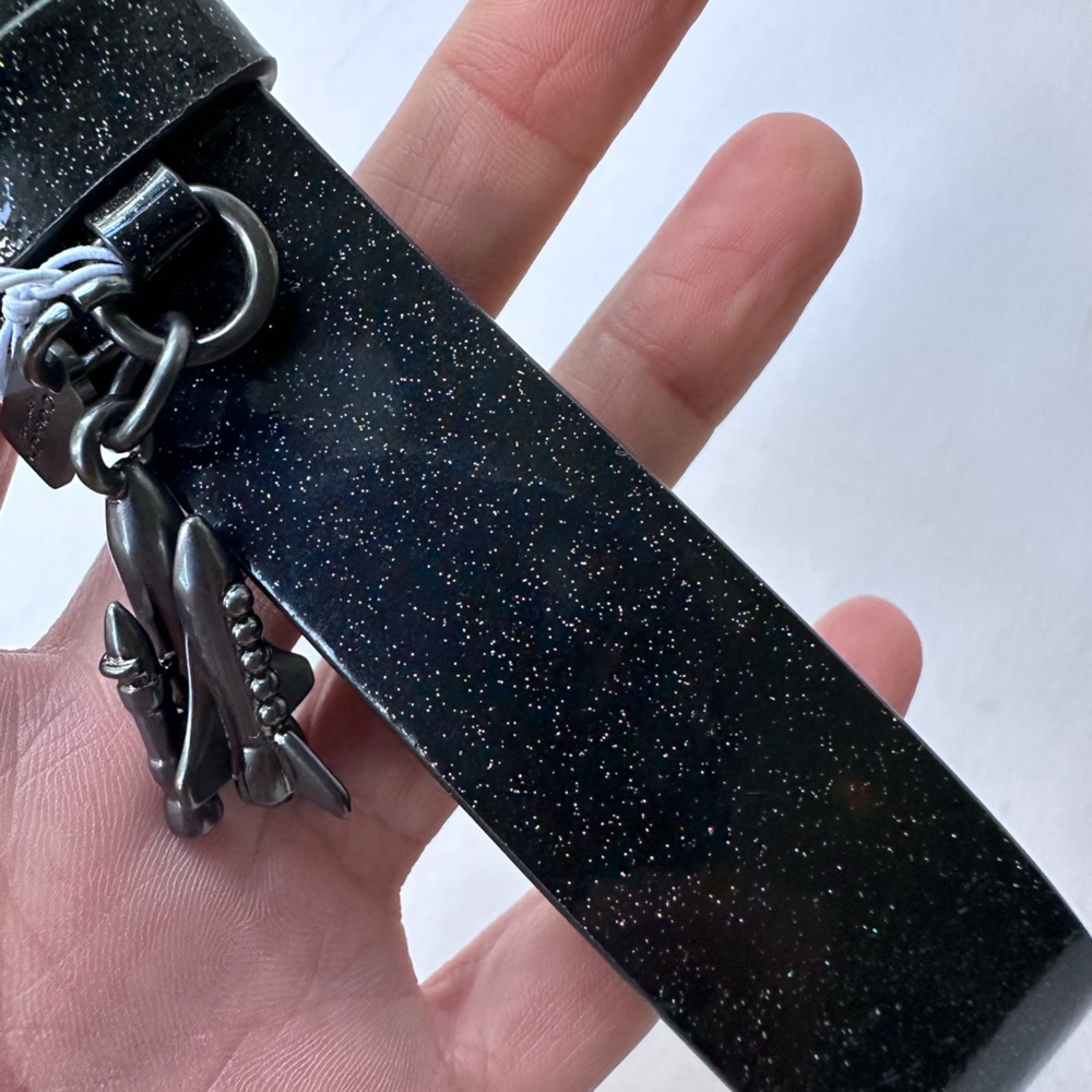 NWT Coach x NASA Limited Edition Glitter Patent Key Fob/Bag Charm - Picture 15 of 16